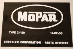 Batteri Dekal Mopar (24) 1956-57