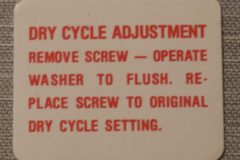 W/W Adjustment Dekal Mopar 1960-61