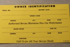 Owners Indification Mopar 1960-67