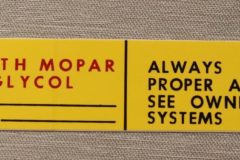 Anti Freeze Dekal Mopar 1962-68