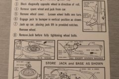 Jack Instruction Chrysler 1965