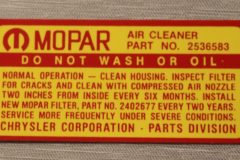 Service Dekal Imperial 1965-66