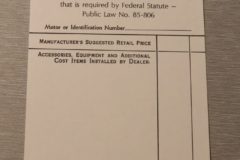 Dealer Installed Accessory Price Stick Mopar 1966-70