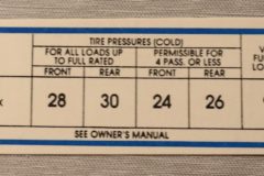 Tire Pressure Dekal Cuda, Charger FB 1967