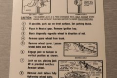 Jack Instruction Dekal Late Valiant, Dart, Cuda 1967