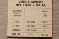 Tire Pressure Dekal Mopar B-Body 1969