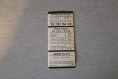 Dekal Tire Pressure B-Body F70x14 1969