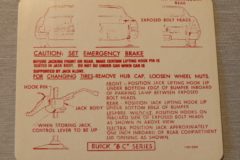 Jack Instruction Dekal 1967 Buick
