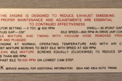 Emission Dekal 1968 Buick
