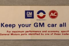 Keep Your GM All GM Dekal Buick 350-2V 1968