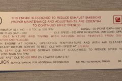 Emission Dekal 1968-69 Buick