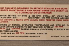 Emission Dekal 1970 Buick