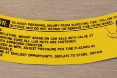 Space Saver Spare Dekal 1973-77 Buick