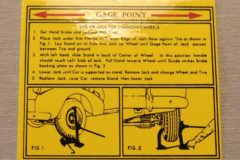 Jack Instruction Dekal 1938-41 Buick