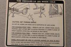 Jack Instruction Dekal Buick 1960