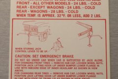 Jack Instruction Dekal 1964 Buick