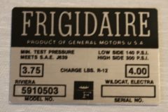 Air Cond. Compressor Dekal 1964 Buick