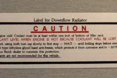Cooling System Dekal 1965-66 Buick