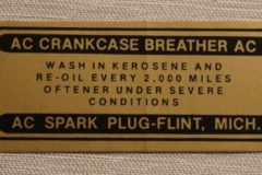 Oil Filter Cap Dekal Cadillac 1954-57