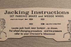 Jack Instruction 1963 Cadillac