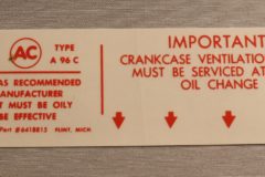 Service Instruction Dekal 1963 Cadillac