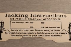 Jack Instruction Dekal Cadillac 1964