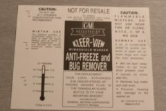 GM Kleer-View Windshield Washer Dekal Cadillac 1964-67