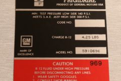 Air Cond. Compressor Dekal 1966 Cadillac