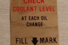 Coolant Level Dekal Cadillac 1966-67