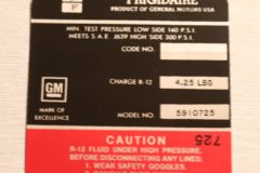 Air Condition Dekal 1968 Cadillac