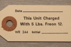 Freon Charg A/C Comp Tag Buick, Cadillac 1953-69
