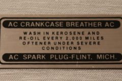 Oil Filter Cap Dekal Cadillac 1935-49