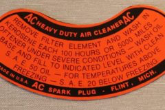 Heavy Duty Oil Bath Dekal Oldsmobile 1949-52