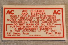 Luftrenar Dekal Oldsmobile Dry Style 1949-56