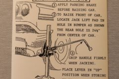 Jack Instruction Dekal Oldsmobile 1958