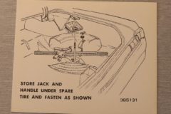 Wheel Stowage Dekal Cutlass 442 F85 1964