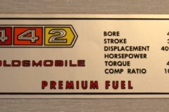 Ventilkåps Dekal Oldsmobile 1967