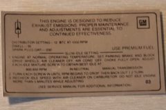 Emission Dekal Oldsmobile 350-4V M/T W-31 (03) 1969