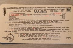 Dekal Oldsmobile 455-4V AT W-30 (OF) 1970