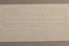 Luftrenar Dekal Pontiac 1949-54