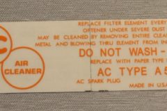 Service Instruction Luftrenardekal Pontiac 1957