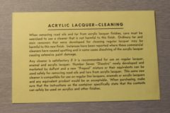 Lacquer Paint Instruc. Card Pontiac 1957