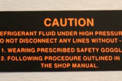 Air Comp. Warning Dekal Pontiac 1957-65