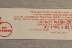 Luftrenar Dekal Pontiac 4 BBL 1958-60 & Pontiac 2V-4V 1958
