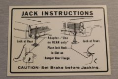 Jack Instruction Dekal Pontiac, Grand Prix 1964