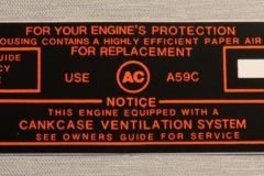 Luftrenar Dekal Pontiac Tri Power 1964-65