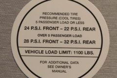 Lufttrycks Dekal Pontiac, GTO 1966