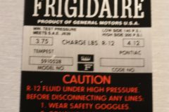 Air Condition Dekal Pontiac 1966