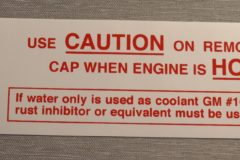 Caution Fan Dekal GTO, Lemans 1967