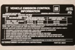 Luftrenar Dekal pontiac 455-4V A/T, M/T 1970